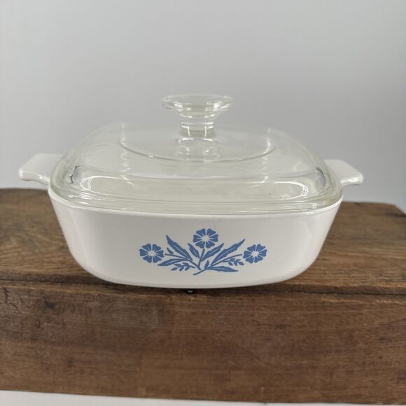Corning Ware Blue Cornflower C-15 & C-24 Casserole Dishes 1 Quart 1959 RARE VTG - Picture 7 of 16